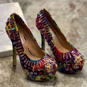 Steve Madden Multicolor Embellished Heels